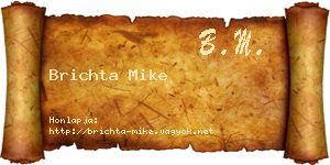 Brichta Mike névjegykártya